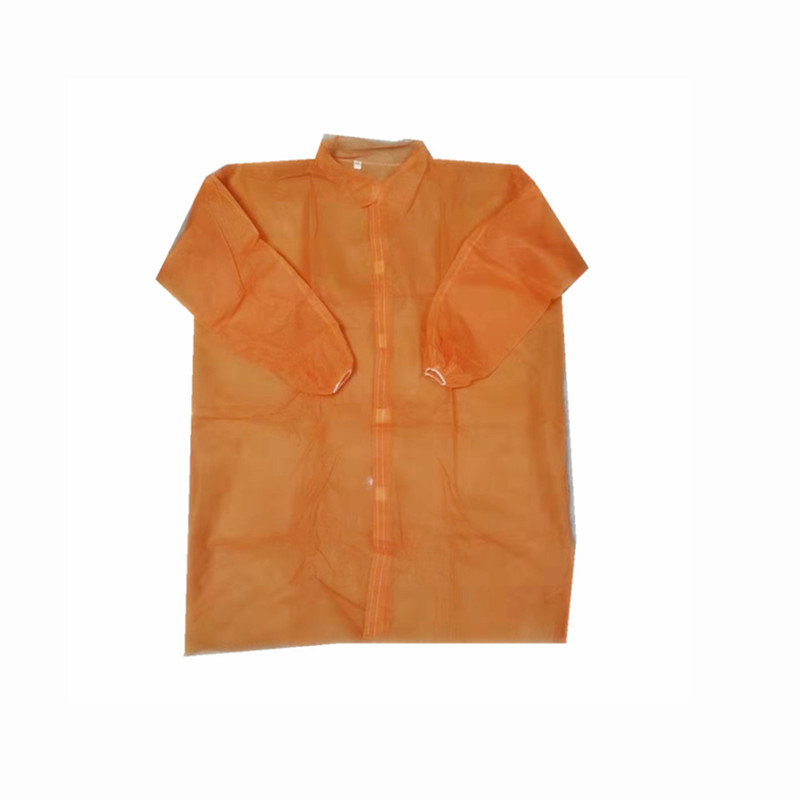 Disposable lab coat with velcroes front 