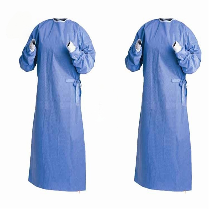 Disposable reinforced surgical gown 