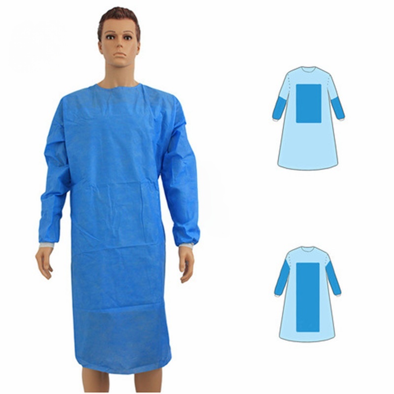 Disposable reinforced surgical gown 